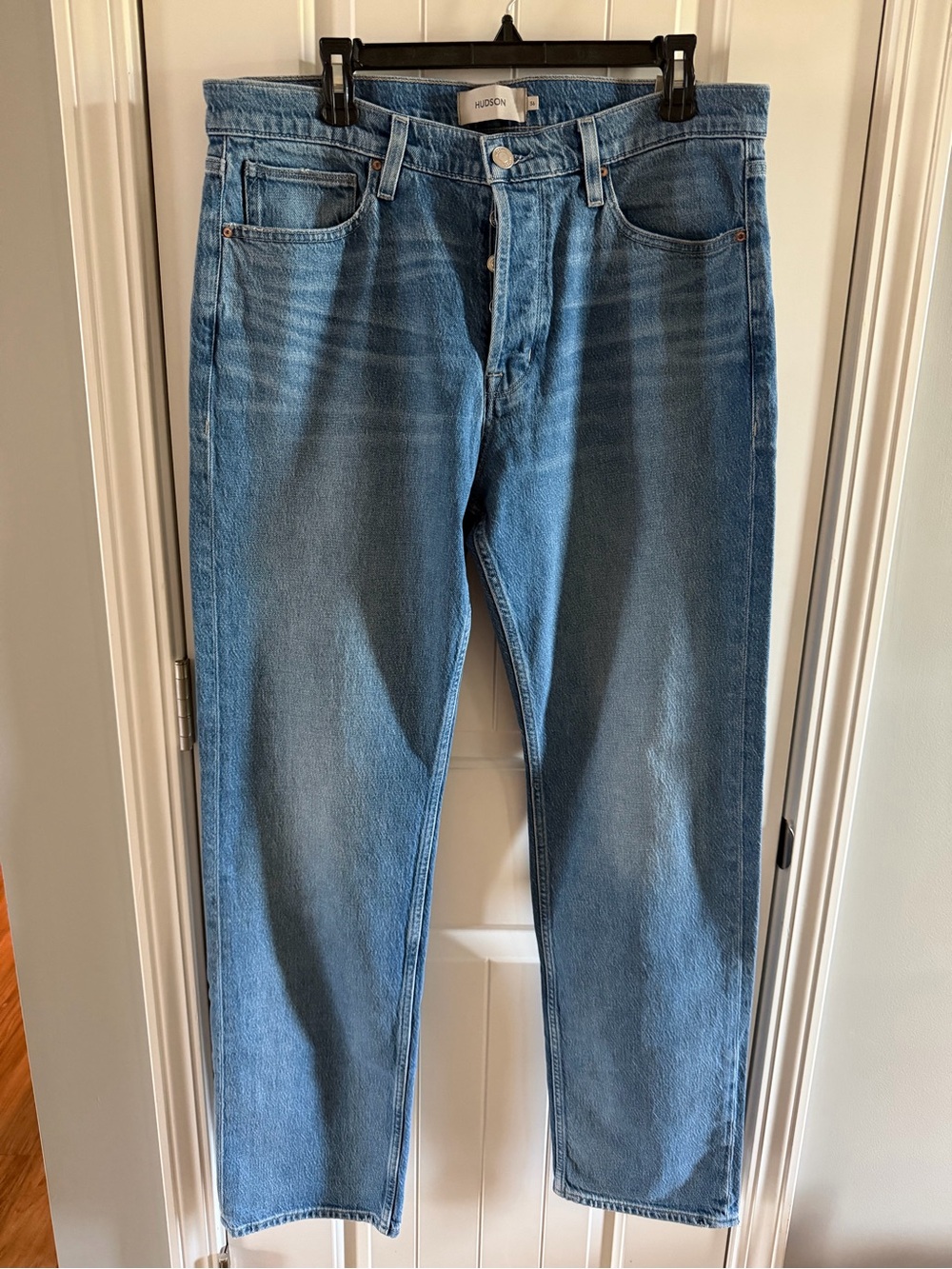 Hudson Jeans Wes Classic Straight Men’s Jeans - Light Blue Denim - Picture 2 of 7